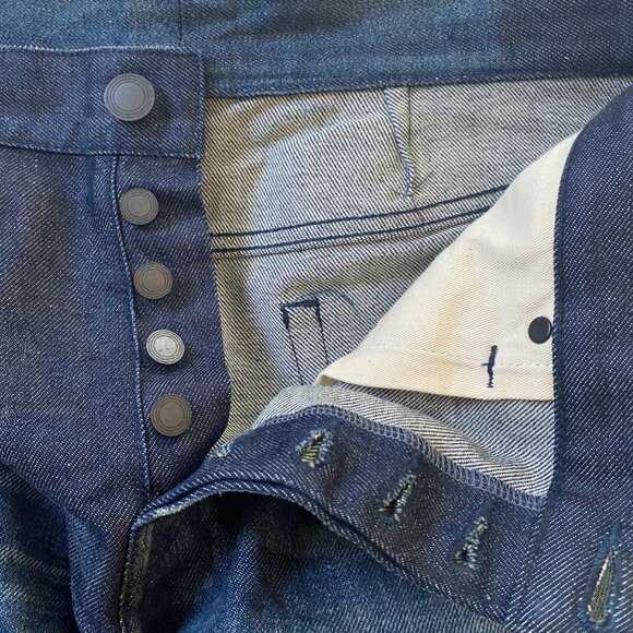 John Elliott Cast 2 Slim Skinny Jeans Iodine Dark Faded Indigo 34 - Picture 9 of 13